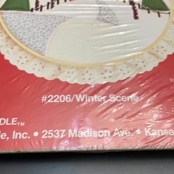 Winter Scene Applique Kit w/ Framing Hoop Calic-o's Designs For The Needle VNTG - Picture 7 of 8